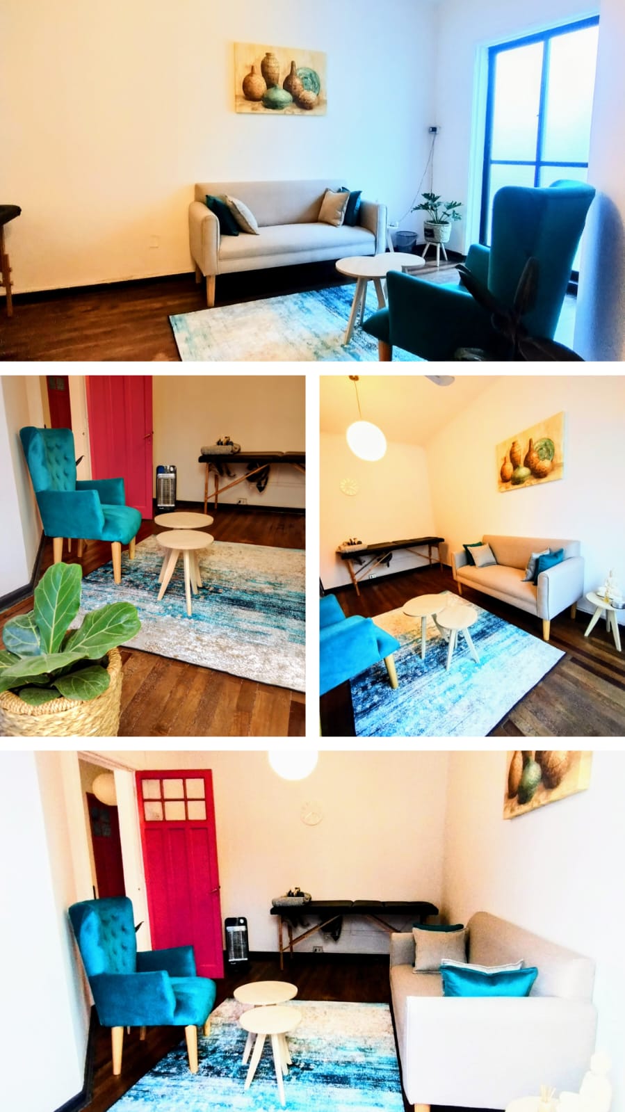 Collage Sala turquesa
